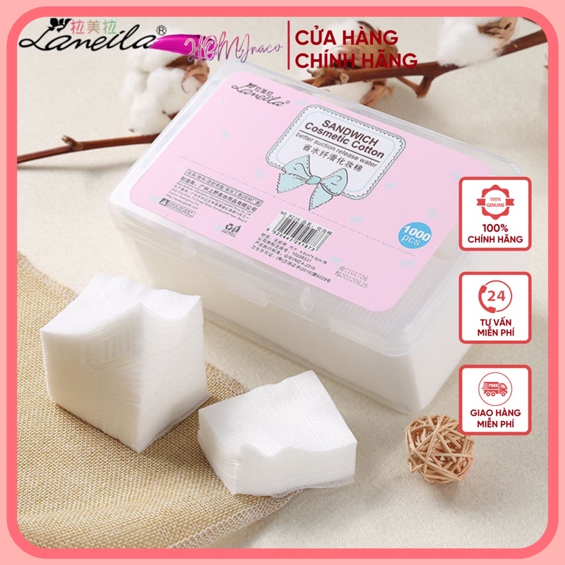 Bông tẩy trang LAMEILA nội địa Trung (dành đắp lotion mask)