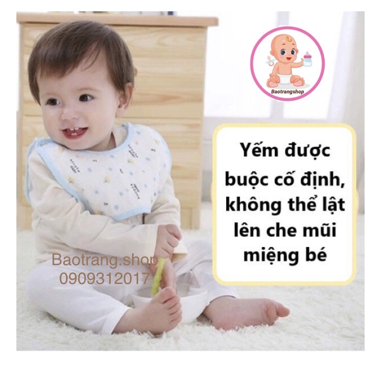 [Siêu rẻ] Yếm xô mềm mại, siêu thấm hút khổ vuông lớn có buộc vai chống xô lệch