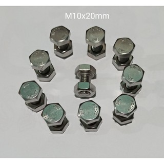 M10x20mm INOX 304 COMBO 10 Bu Long Con Tán INOX Chống Gỉ, 10 Li 2 Phân