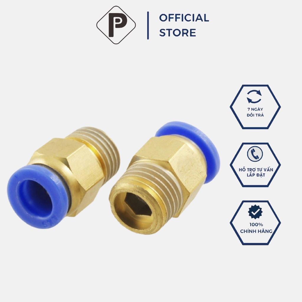 Đầu Nối Khí Nén , Nối Phun Sương Ren Ngoài PC