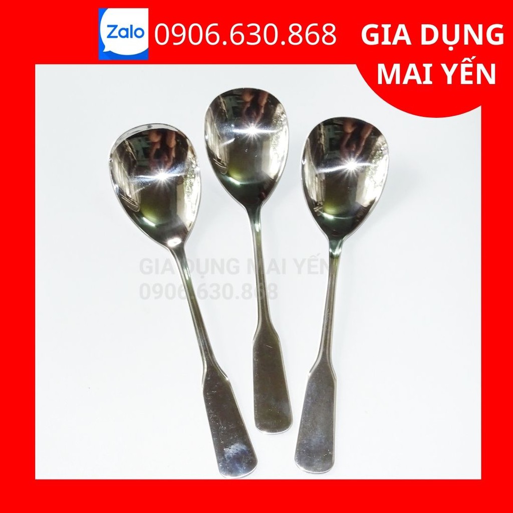 Vá Cơm Dài 24cm Inox Sáng Bóng Cao Cấp