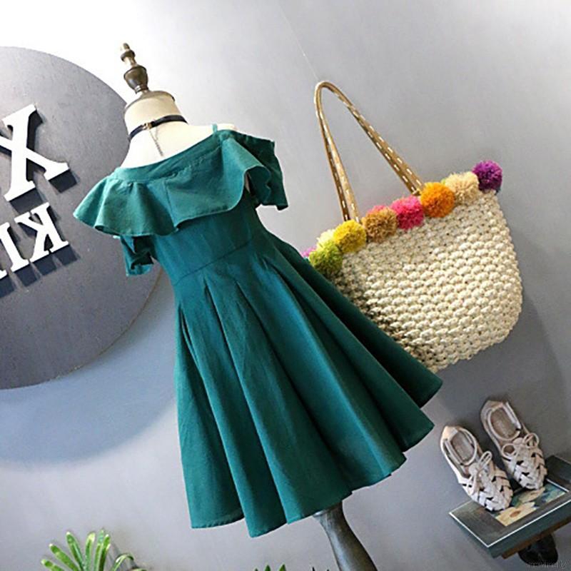 Đầm Cotton Sát Nách Phong Cách Hàn Quốc Cho Bé Gái