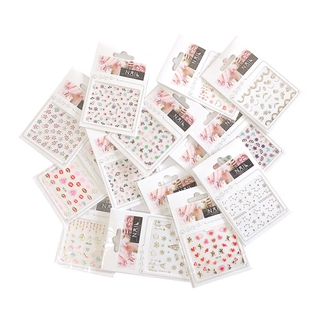 Nhãn dán họa tiết 5D màu vàng trang trí móng nghệ thuật