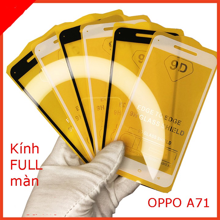 Cường lực FULL màn OPPO F3,F5,A37,A57,A59,A7,A71,A83 , Tặng kèm giấy lau kính khô và ướt  aloshop22