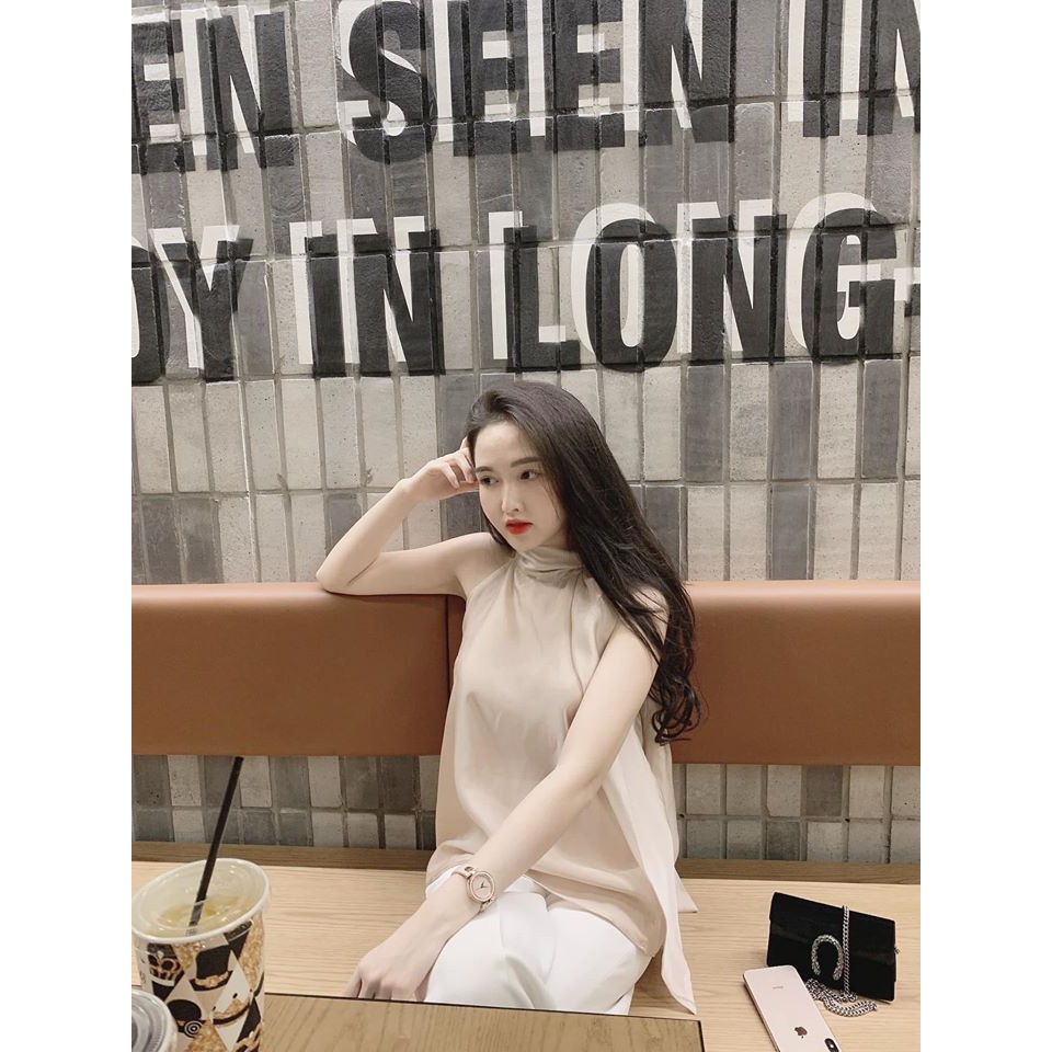 Áo tơ cổ nơ Ruby