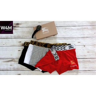 COMBO 3 QUẦN SỊP BOXER NAM BURBERRY (kèm hộp SANG TRỌNG) - Quần lót đùi nam cao cấp, vải cực mát