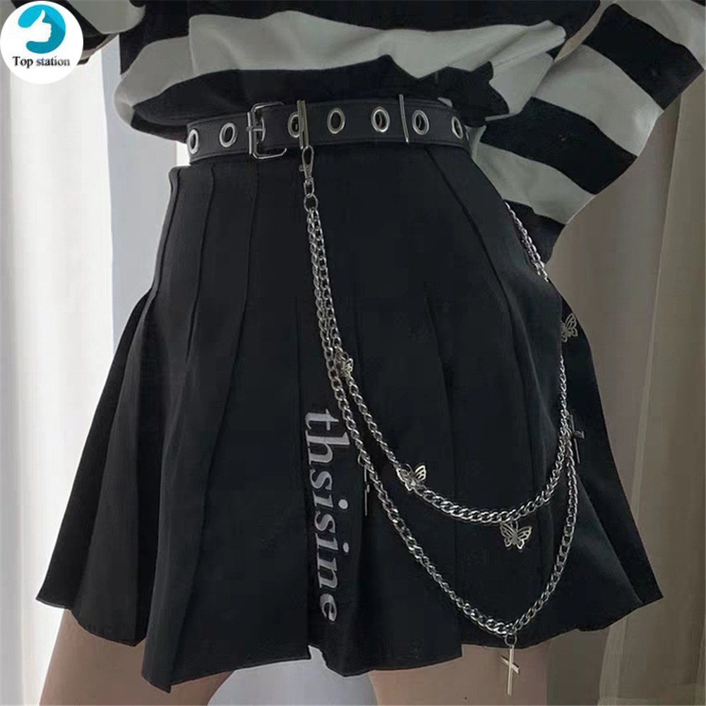 Dây chuỗi xích gắn thắt lưng quần trang trí mặt bướm thời trang phong cách hiphop dành cho nam và nữ