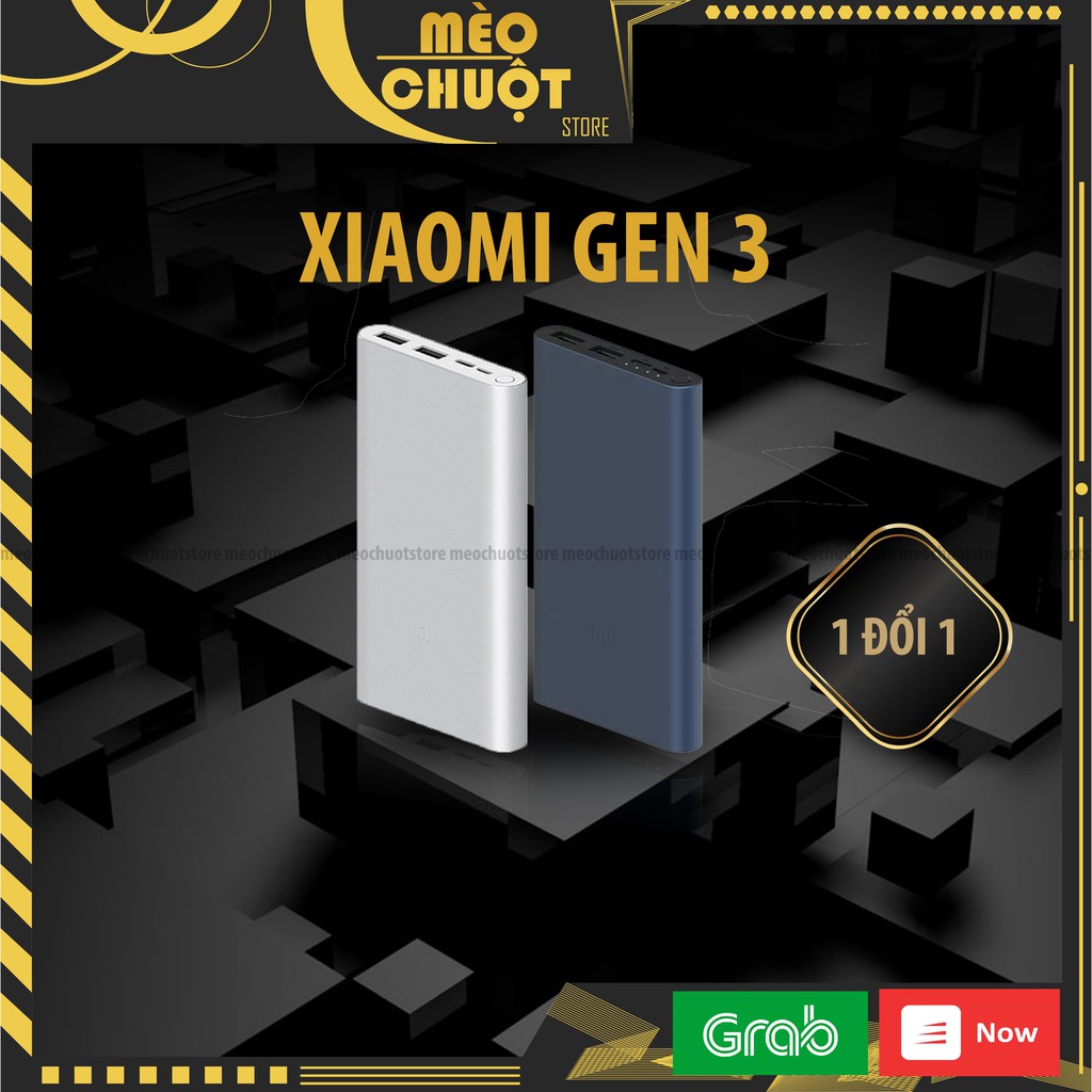 Cục Pin Sạc Dự Phòng Xiaomi Gen 3 10.000 mAh Phiên Bản Nâng Cấp Xiaomi Gen 2S - 2 Cổng USB và 1 Type C