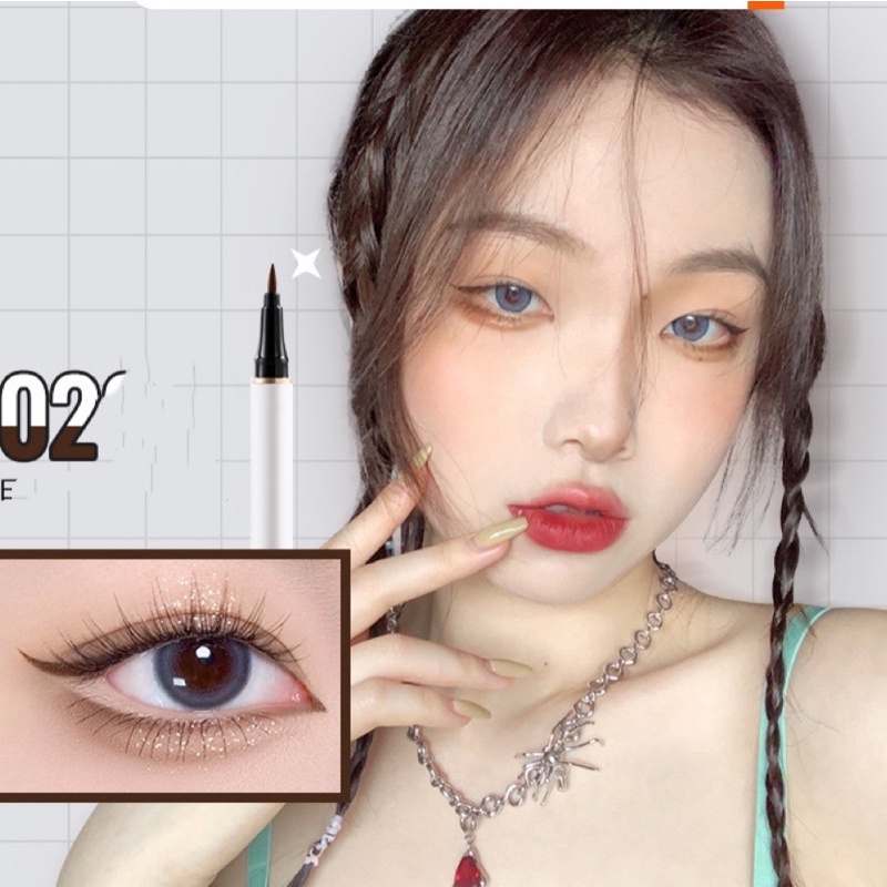 Bút Kẻ Mắt Nước Chống Thấm Nước eyeliner Lâu Trôi và 3 màu không bị nhoè đầu mảnh