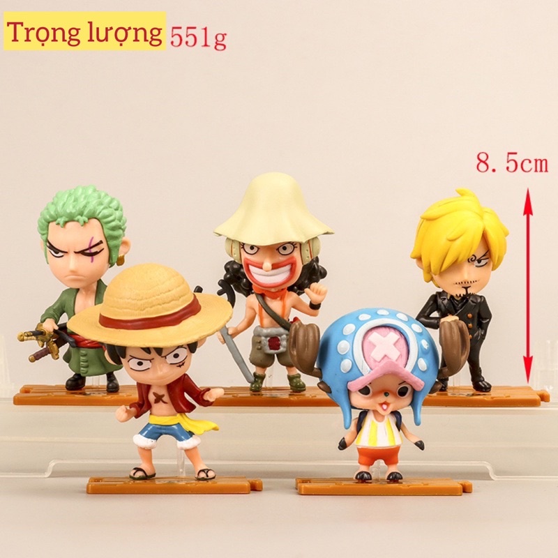 Bộ mô hình onepiece thuyền viên băng mũ rơm sưu tập nhân vật