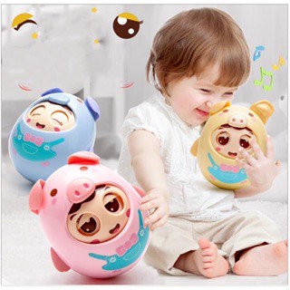 LẬT ĐẬT NHẮM MỞ MẮT HÌNH CHÚ HEO CON DỄ THƯƠNG CHO BÉ ( có gặm nướu )
