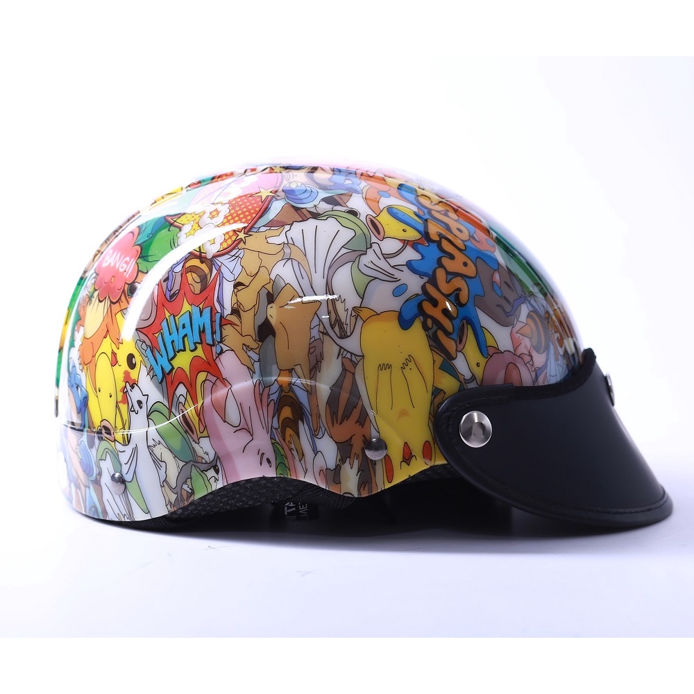 Mũ Bảo Hiểm 1/2 Đầu CHITA HELMETS CT31 Tem Sơn Nhúng