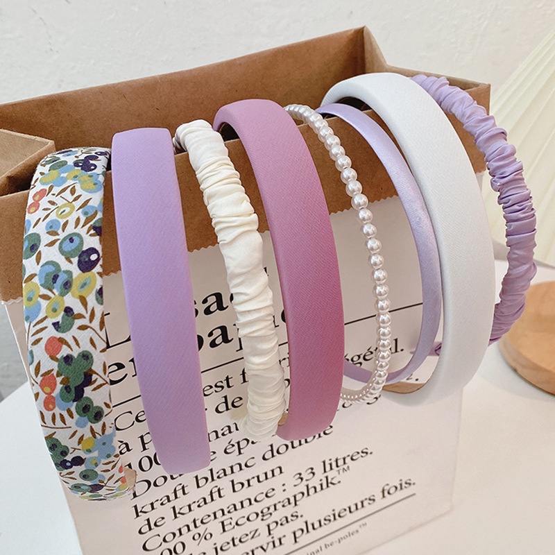 Băng Đô Cài Tóc Rửa Mặt Bằng Vải Nhiều Món Đơn Giản Thời Trang Cho Nữ