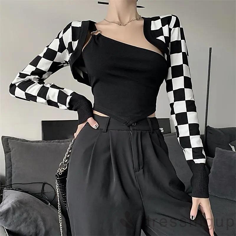 Áo Sát Nách Màu Đen Trơn Thiết Kế Lệch Tà Sành Điệu Cho Nữ