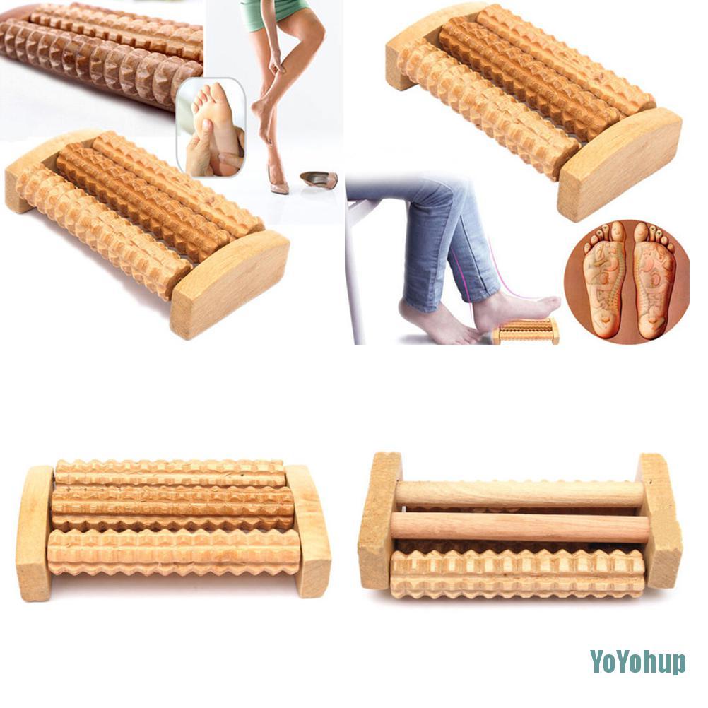 [Hàng mới về] Con lăn mát xa lưng / tay / chân bằng gỗ cầm tay tiện dụng chất lượng cao