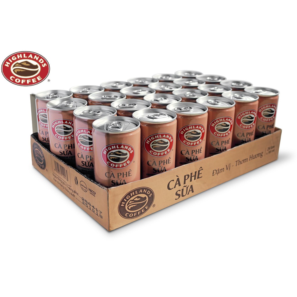 [SenXanh CAFE] Thùng 24 lon cà phê sữa Highland Coffee 235ml