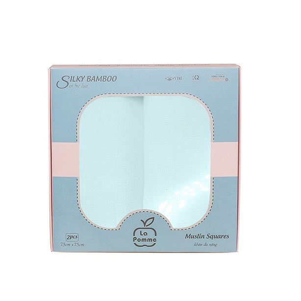 LA POMME Set 2 Khăn đa năng sợi tre lụa 75x75cm
