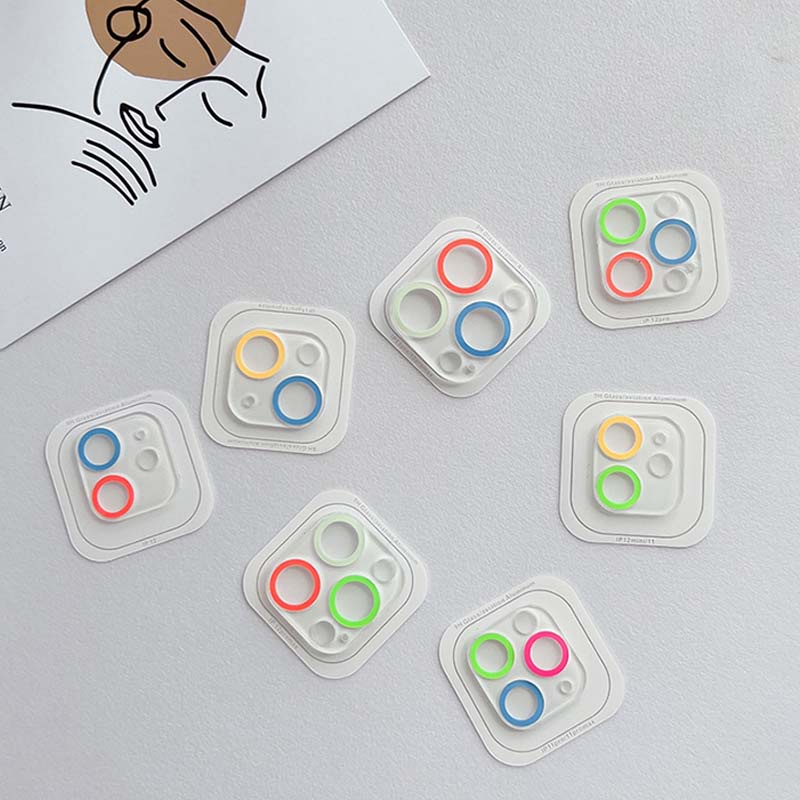 Miếng Dán Bảo Vệ Lens Chụp Hình Màu Sắc Ngẫu Nhiên Cho iPhone 14 13 12 11 Pro Max Plus