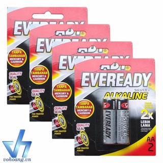 Bộ 8 pin AA eveready silver ALKALINE