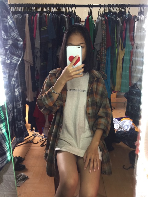 _ Combo áo sơ mi + thun unisex