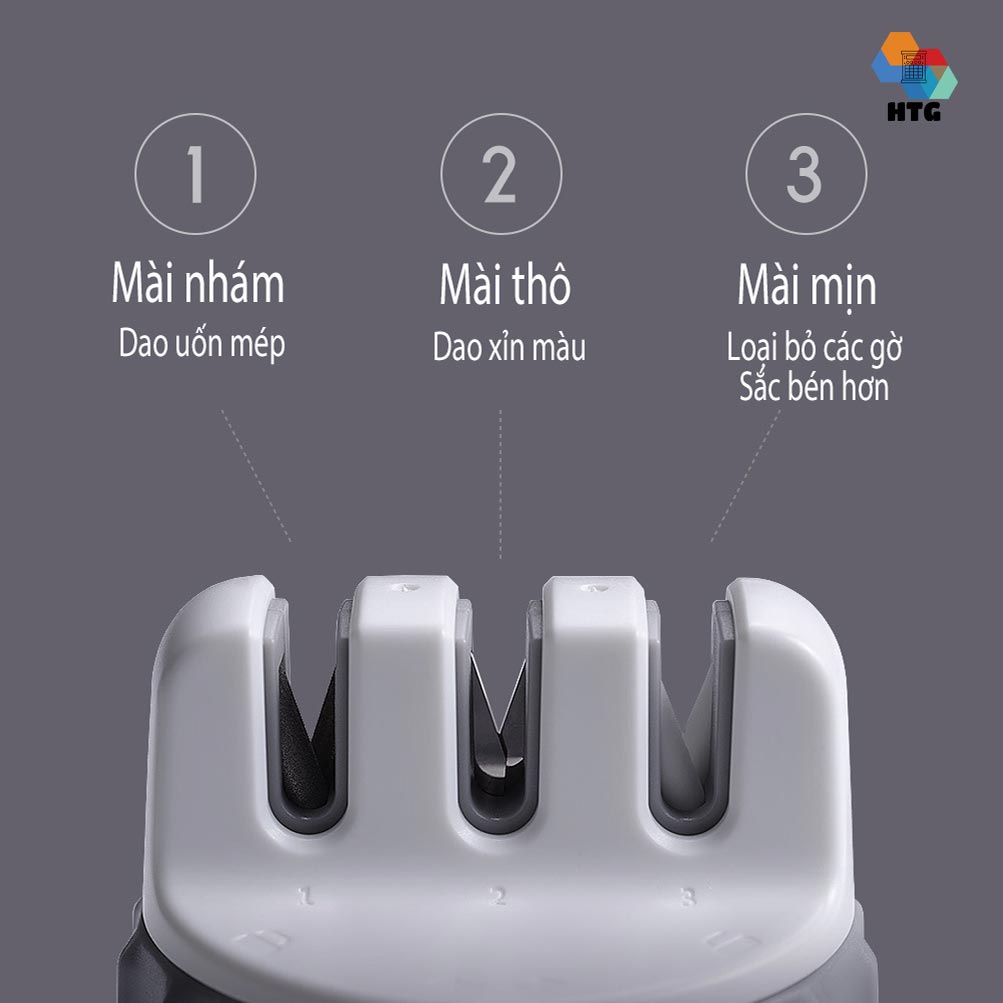 Dụng cụ mài Dao nhà bếp Xiaomi Huohou 3 in 1 hàng chính hãng