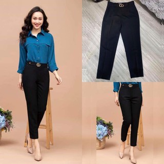 Quần Baggy Nữ TEMA - Quần Baggy Vải Cạp Cao Lưng Chun Siêu Sang