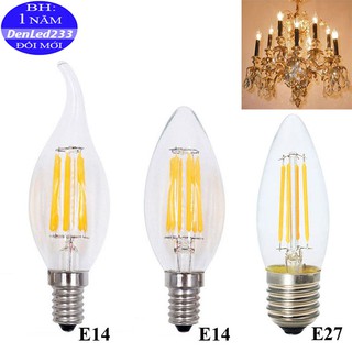 COMBO 10 BÓNG LED EDISON 4W GẮN ĐÈN CHÙM. ÁNH SÁNG VÀNG