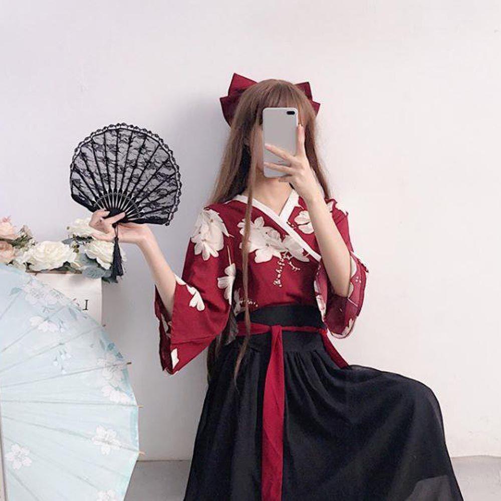 QQMALL Bộ Hán Phục Phong Cách Trung Hoa Xinh Xắn Cho Nữ