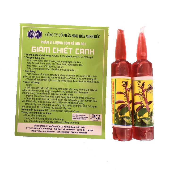 Set 2 ống dung dịch kích rễ chuyên dùng cho giâm cành, chiết cành MĐ 901 ống 10ml