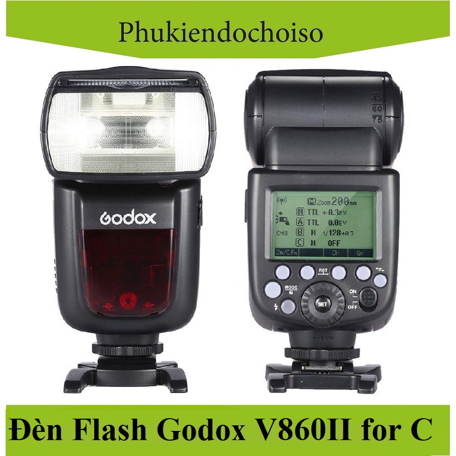 Đèn Flash Godox V860 II for Canon + Tặng Ommi tản sáng