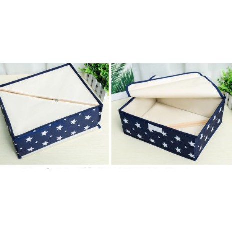 Hộp Vải Đựng Đồ Lót - Quần Áo - Tất Vớ - Nhiều Ngăn Tiện Lợi - Có Thể Gấp Gọn