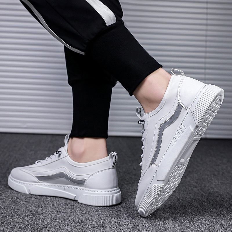 Giày sneaker nam cao cấp SM-6 mẫu Basic (viền xám)