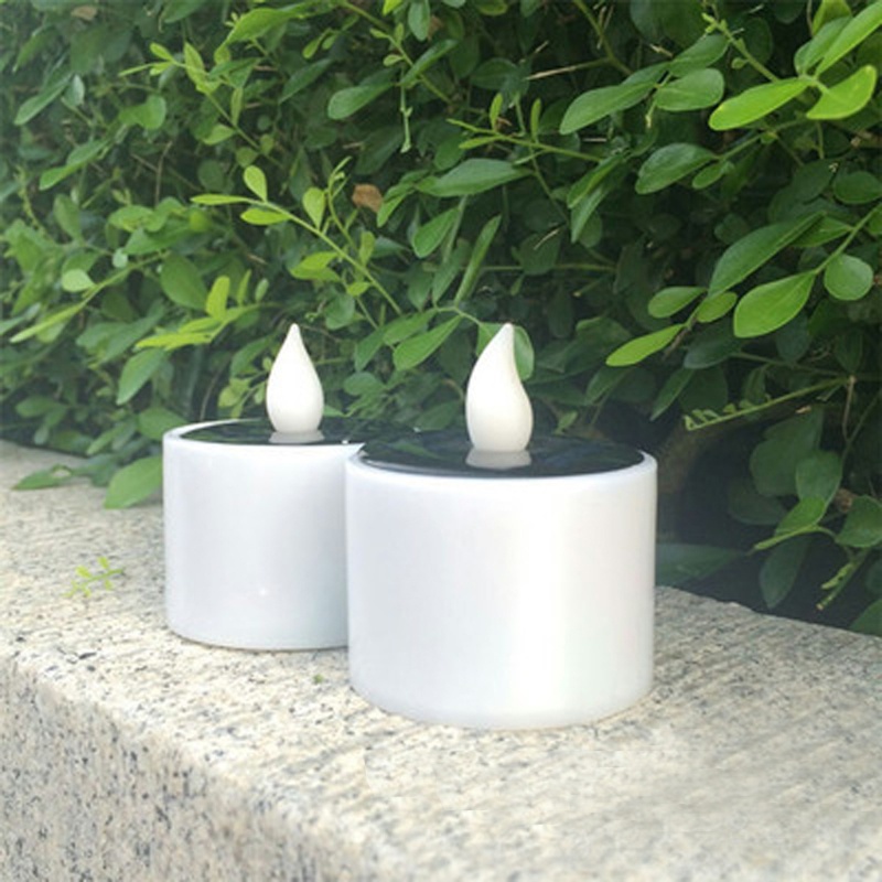 Đèn Led Năng Lượng Mặt Trời Hình Nến Màu Vàng Trang Trí Tiệc Cưới Lãng Mạn