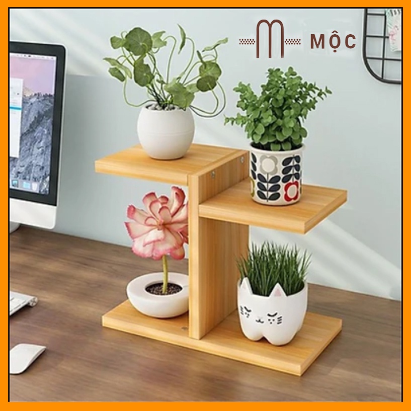 Kệ Để Bàn Hoa và Cây Cảnh Giá Đỡ Đứng Gỗ Thông 30x25x12 cm