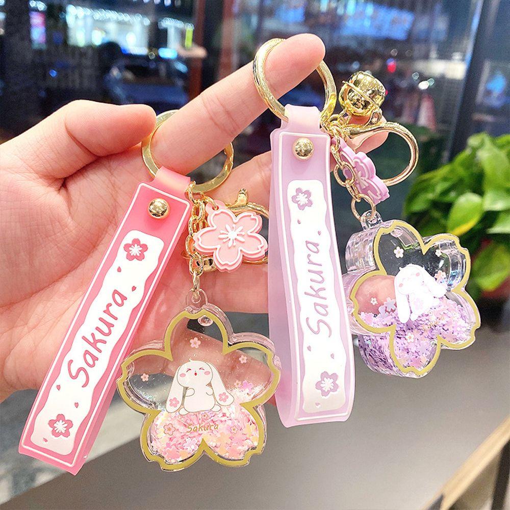 DARNELL Móc Khóa Kim Tuyến Nước Hình Thỏ Hoạt Hình Dễ Thương