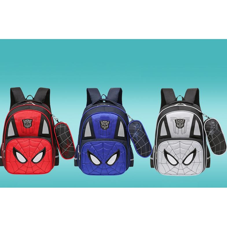 Balo bé trai cấp 1 họa tiết siêu nhân hãng Kawaii (size lớn cho lớp 3, 4, 5)