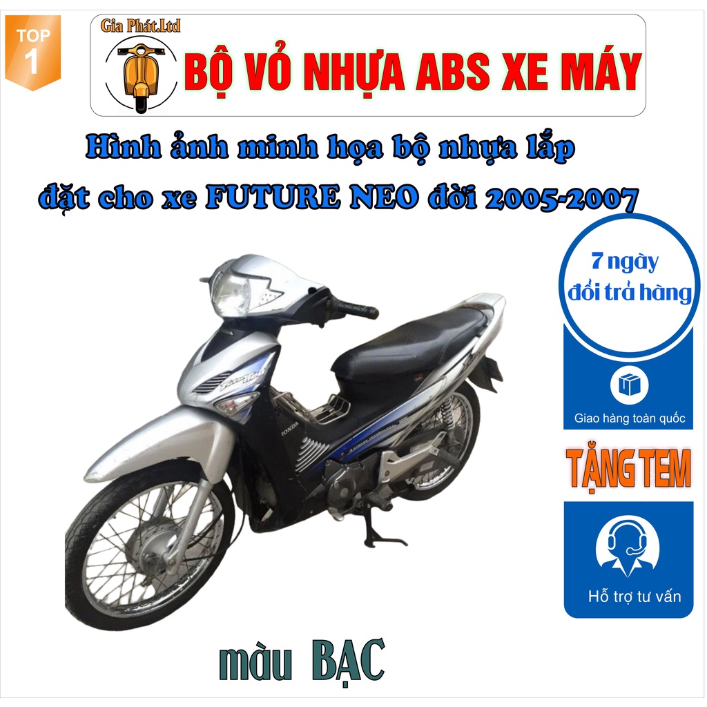 Bộ nhựa dàn áo xe FUTURE NEO màu BẠC nhựa nguyên sinh ABS cao cấp -SPP-8608