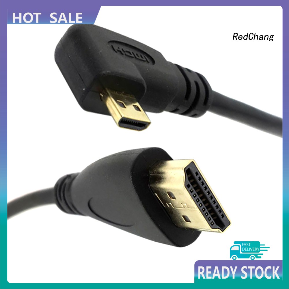 Dây cáp HDMI đầu 90 độ type - D sang HDMI 1.4 1080P tiện dụng
