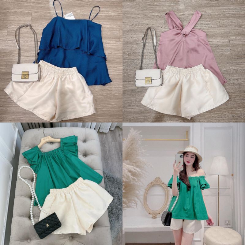 Q560 Quần short tacta ống rộng cạp chun. dễ phối siêu sịn sò