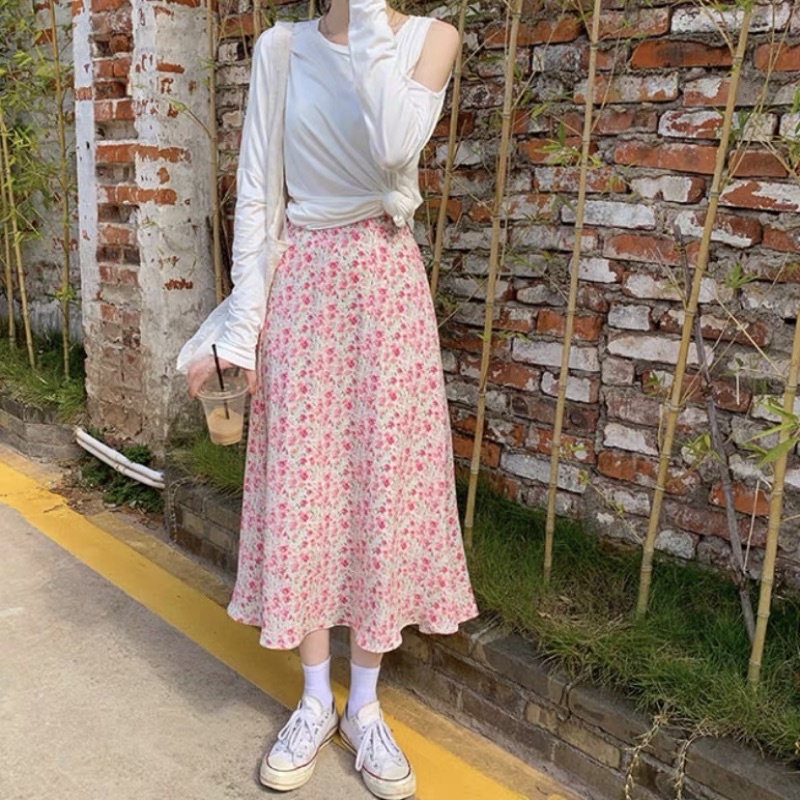 Chân váy hoa nhí vintage dáng suông A Ulzzang style🌸 Cv6655 Hàng Quảng Châu