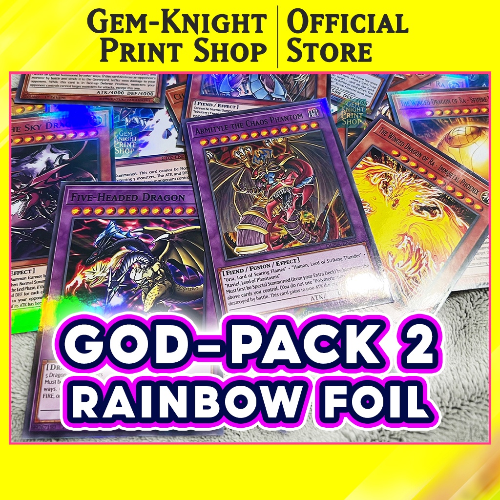 Bộ bài Yugioh - Combo Tam Ảo Ma - God Pack 2 Rainbow Foil