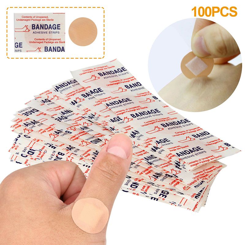 Vỉ 5 miếng băng keo cá nhân tròn Bandage. Miếng băng dán sau cấy chỉ
