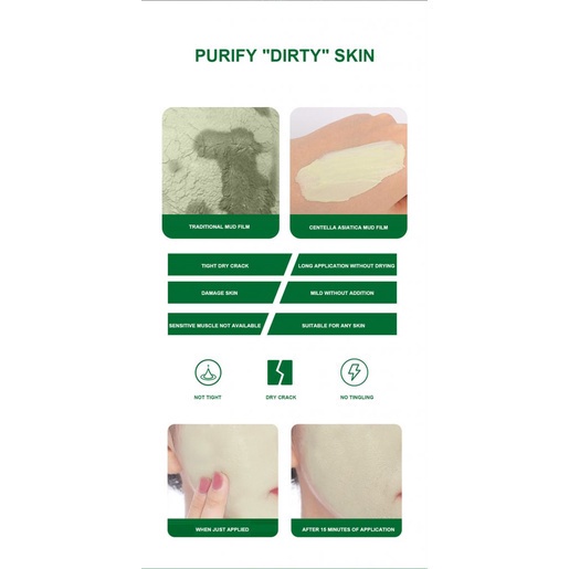 Set 7 mặt nạ bùn Centella Asiatic dưỡng ẩm làm sạch sâu kiềm dầu và chăm sóc da 5g*7 món | BigBuy360 - bigbuy360.vn