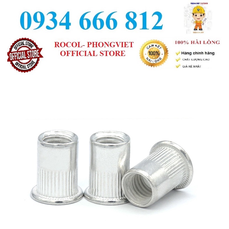 Combo 50c Ốc tán rút nhôm M5