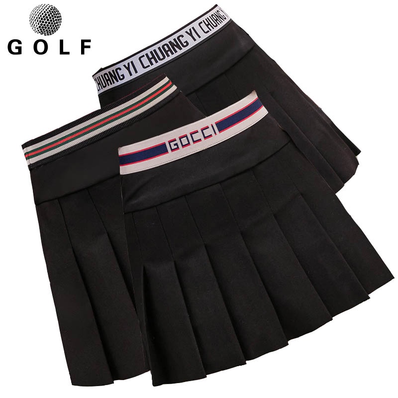 Golf Nữ Quần Áo Váy Nữ Mùa Thu Và Mùa Đông Hoang Dã Mặc Cao EO XẾP LI Gió Chống Ánh Sáng