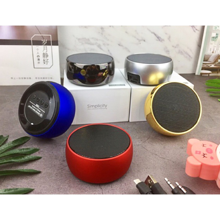 Loa Bluetooth Cầm Tay Mini BS-01 Vỏ Kim Loại – Âm Bass Cực Hay, Nghe Nhạc Cực Đã – Hỗ Trợ Kết Nối Thẻ Nhớ Và Cổng 3.5