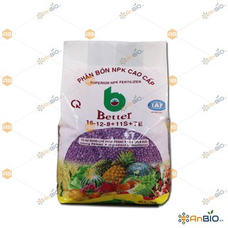 PHÂN BÓN NPK CAO CẤP BETTER TÍM 16-12-8-11S + TE Gói 1Kg - B1.1001