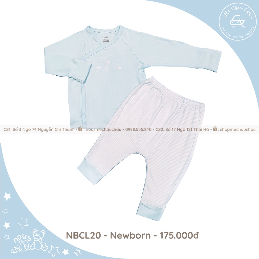 [Đủ Mẫu]Bộ Quần Áo Sơ Sinh Nous Cài Thẳng Nous+Cài Lệch Nous+Body có Tất Nous Chất Petit Size Sơ Sinh ( Size Newborn NB)