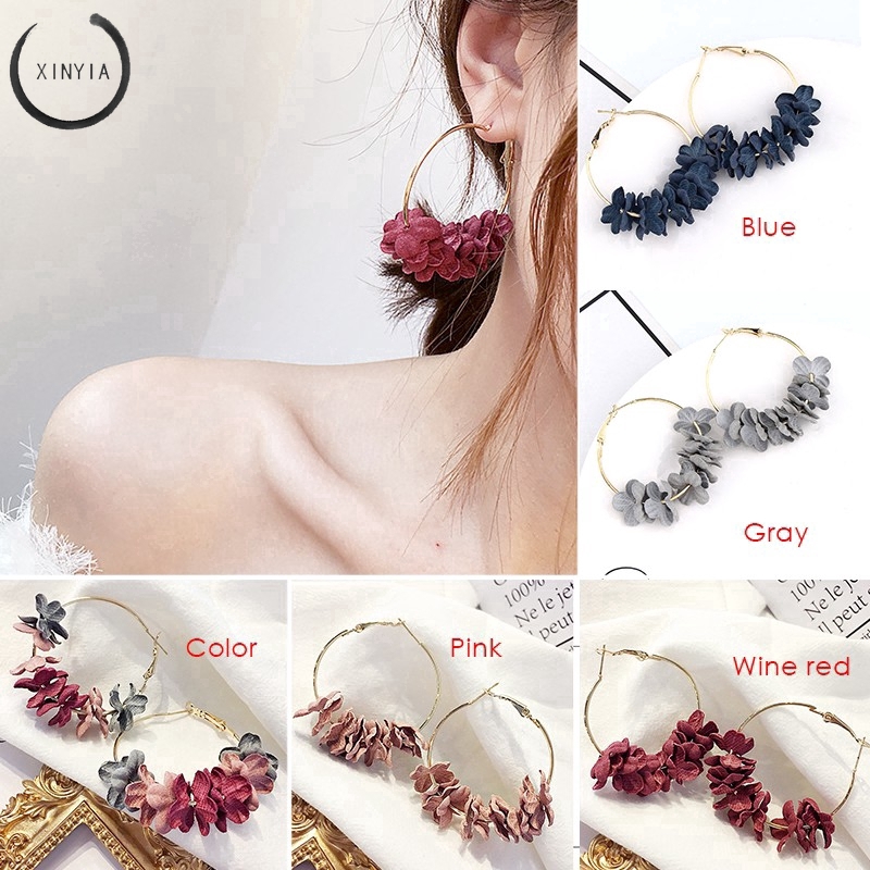 Bông Tai Tròn Bằng Hợp Kim Phong Cách Bohemian