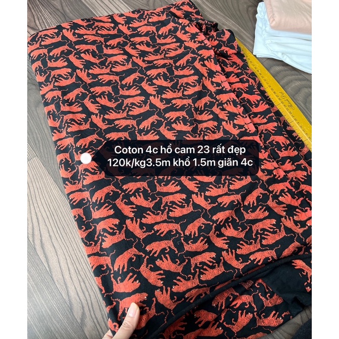 Vải  thun cottonsiêu mát 100% cotton mát - co giãn tốt